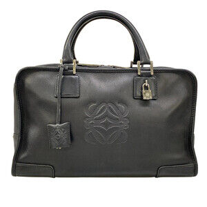 Loewe Amazona 36 Black Leather Handbag #371729L13B